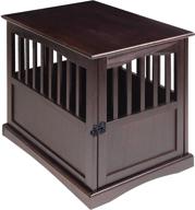 🐾 stylish and functional wooden pet crate: casual home medium size end table, espresso finish logo