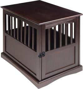 img 4 attached to 🐾 Stylish and Functional Wooden Pet Crate: Casual Home Medium Size End Table, Espresso Finish