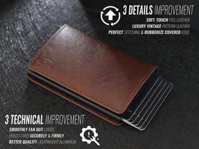 img 2 attached to Streamlined Leather Credit Aluminum Ejector: The Ultimate Men's Wallet Solution