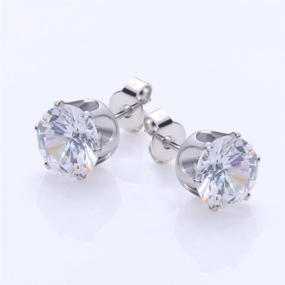 img 2 attached to Herinos Stainless Earrings Zirconia Titanium