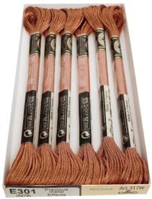 img 1 attached to 🧵 DMC Light Effects Embroidery Floss 8.7 Yards Copper 317W-E301 (6-Pack): Shimmering Thread for Sparkling Needlework Projects