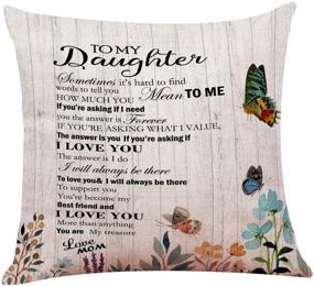 img 1 attached to 🎁 Onederful Daughter Gifts Throw Pillow Cover - Perfect Gifts for Daughter Girls | Birthday, Christmas, Graduation Present for Daughter Sofa Living Room - "You Are My Treasure