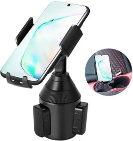 img 4 attached to 📱 Cup Holder Phone Mount for Car: Universal Adjustable Car Mount for Galaxy Note 10/Note 10 Plus/Note 9/Note 8/S8/S9/S10e/S10/S10 Plus/iPhone Xs Max/Xr/Xs/7/6 Plus