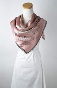 img 2 attached to 🧣 Corciova Hyacinth Square Headscarf: Stylish Women's Accessory for Scarves & Wraps