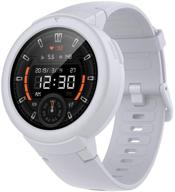 🌙 huami amazfit verge lite smartwatch - 20-day battery life, 24/7 heart rate monitoring, 1.3 inch amoled touchscreen ip68, moonlight white color logo