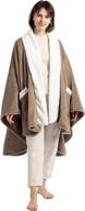 🧥 kingole flannel fleece wearable blanket with sleeves for adults - cozy and soft plush throw with pockets, perfect for men and women, warm wrap for sofa, lounge, home office - machine washable, brown logo
