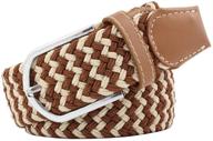 👗 fashionable mixed stretch braided elastic women's belts - stylish accessories logo