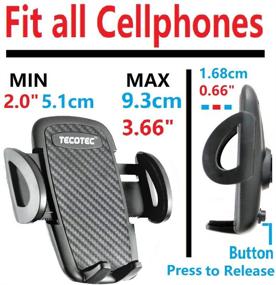 img 3 attached to 📱 TECOTEC Car Phone Holder – Upgraded Industrial-Strength Suction Cup for Dash & Windshield, Universal Fit with iPhone 12 Pro Max, Samsung S21 Ultra & Most GPS