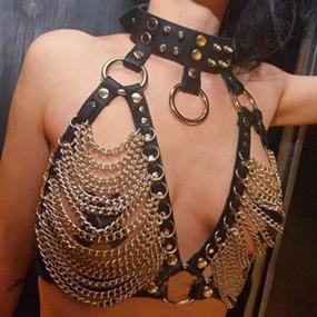 img 2 attached to Kakaco Leather Layered Harness Jewelry Women's Jewelry