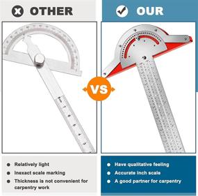 img 2 attached to Craftsman's Corner: Woodworkers Protractor 🔨 – Versatile Adjustable Stationery for Precise Woodworking