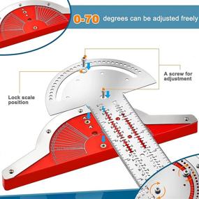 img 3 attached to Craftsman's Corner: Woodworkers Protractor 🔨 – Versatile Adjustable Stationery for Precise Woodworking