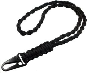 img 4 attached to 🔑 Exoticdream Heavy Duty Paracord Lanyard Keychain: Military Grade, Waterproof Holder with Whistles, Cellphone & Badge Clip - Outdoor Survival Gear for Men (Black)