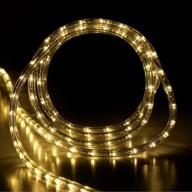 enhance your outdoor space with tuanchuanrp 10ft led rope lights: waterproof decorative lighting for eaves, backyards, gardens, parties, and festive decor (warm white) логотип