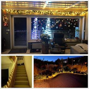 img 1 attached to Enhance Your Outdoor Space with Tuanchuanrp 10Ft LED Rope Lights: Waterproof Decorative Lighting for Eaves, Backyards, Gardens, Parties, and Festive Decor (Warm White)