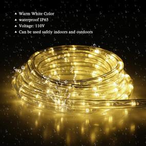 img 3 attached to Enhance Your Outdoor Space with Tuanchuanrp 10Ft LED Rope Lights: Waterproof Decorative Lighting for Eaves, Backyards, Gardens, Parties, and Festive Decor (Warm White)