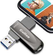 💾 gulloe usb 3.0 flash drive 512gb: переносной внешний накопитель для iphone, android и компьютера (темно-серый) логотип