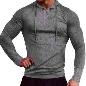 img 4 attached to COOFANDY Sweatshirt Lightweight Athletic Pullover Men's Clothing for Active