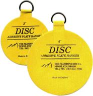 enhanced disc adhesive plate hanger set by flatirons - includes 2-3 inch and 2-4 inch hangers logo