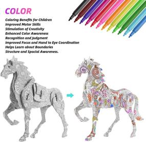 img 3 attached to 🎨 Bessmate Coloring Animals Painting Creativity: Unleash Your Inner Artist!