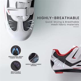 img 2 attached to 🚴 OutdoorMaster Unisex Cycling Shoes - Premium Road Bike Shoes with 2 Cleat Compatibility for Men and Women