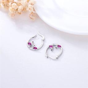 img 2 attached to 👑 Chic Flamingo Earrings: Hypoallergenic & Sterling Silver for Sensitive Girls' Jewelry