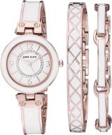 💎 sparkle in style: anne klein women's premium crystal accented bangle watch and bracelet set logo