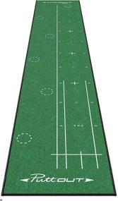 img 3 attached to PuttOut Large Golf Putting Mat: A 144.5 inches x 26.4 inches Putting Delight!