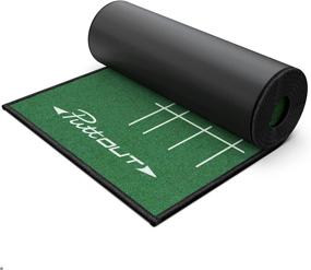 img 1 attached to PuttOut Large Golf Putting Mat: A 144.5 inches x 26.4 inches Putting Delight!