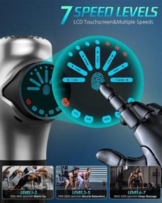 img 2 attached to 💆 Y8 Pro Max Silver Handheld Deep Tissue Massage Gun: Powerful Percussion Muscle Massager for Athletes - Super Quiet and Portable Electric Massager