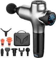 💆 y8 pro max silver handheld deep tissue massage gun: powerful percussion muscle massager for athletes - super quiet and portable electric massager logo