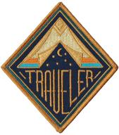 🌍 asilda store traveler embroidered patch - sew or iron-on logo