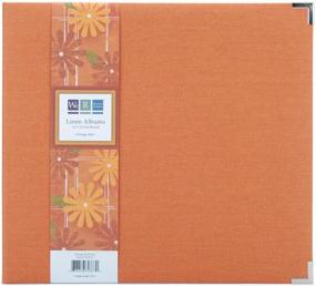 img 1 attached to 🧡 We R Memory Keepers Orange Zest 12x12 Linen Postbound Album: A Stylish Album to Preserve Your Memories