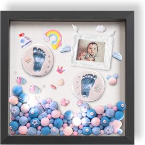 img 4 attached to 🖼️ QDSSDECO Black Shadow Box Frame - 10x10 Display Case with Linen Backboard, Real Glass, and Wood Frame - Deep Showcase for Photos, Tickets, Wedding Bouquets, Medals, Baby Sports Memorabilia - Ideal for Hanging