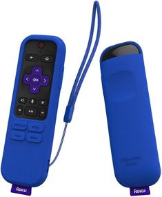 img 4 attached to SIKAI Silicone Cover For Roku Streaming Stick Remote Shockproof Protective Case For Roku Streaming Stick Plus 3800R / 3810R Enhanced Voice Remote Anti-Lost With Remote Loop (Blue)