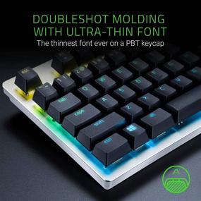img 1 attached to 🔑 Razer Quartz Pink Doubleshot PBT Keycap Upgrade Set for Mechanical & Optical Keyboards: Compatible with Standard 104/105 US and UK Layouts