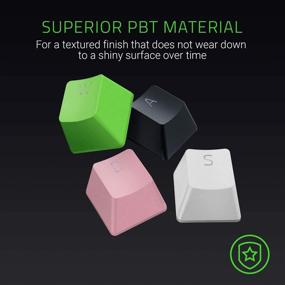 img 3 attached to 🔑 Razer Quartz Pink Doubleshot PBT Keycap Upgrade Set for Mechanical & Optical Keyboards: Compatible with Standard 104/105 US and UK Layouts