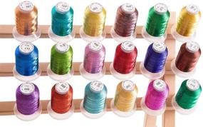 img 4 attached to Enhance Your Embroidery with 18 Metallic Machine Threads + Thread Nets