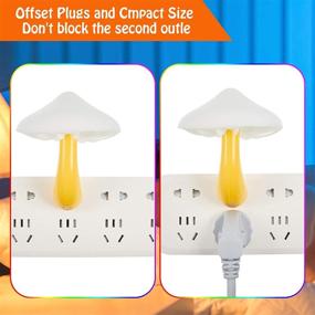 img 1 attached to 4 Pieces LED Night Light Plug In Lamp Mushroom Night Light Mini Pretty Mushroom-Shaped Night Lights For Adults Kids Night Light For Thanksgiving Christmas (Mix Light With White Cover)