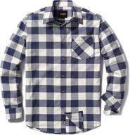 👔 cqr men's flannel sleeve button up: brushed clothing and shirts for stylish comfort logo