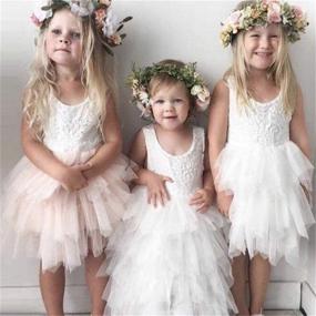 img 2 attached to 👗 Girls' Floral Princess Dresses with Sleeves in Various Lengths - Enhanced SEO