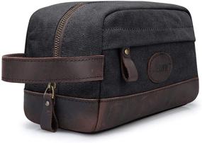 img 4 attached to 🧳 S-ZONE Mens Small Dopp Kit Travel Case: Shaving Toiletry Bag for Organized On-the-Go Convenience