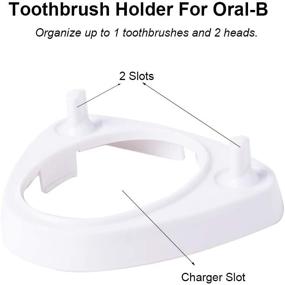 img 3 attached to 🔌 LazyMe Single Charger & Toothbrush Heads Holder for Oral-B D Series, PRO Series - Compatible with Oral-B (1 Pack)