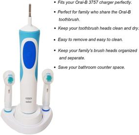 img 1 attached to 🔌 LazyMe Single Charger & Toothbrush Heads Holder for Oral-B D Series, PRO Series - Compatible with Oral-B (1 Pack)