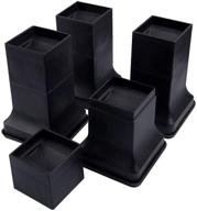 🛏️ btsd-home 6 inch heavy duty bed risers: stackable, adjustable to 6, 4 or 2 inch heights, multi height furniture risers - 8 piece set logo