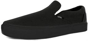 img 4 attached to 🖤 Black Vans Classic Slip-On Sneakers VN000EYEBKA