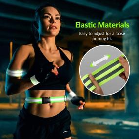 img 1 attached to 🏃 Vanmor High Visibility Reflective Bands - Wrist, Arm, Ankle, and Leg. Reflective Running Gear - Men and Women. Safety Reflective Straps Bracelets - Night Running, Cycling, and Walking.