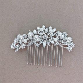 img 2 attached to 💎 Fairy Moda Vintage Bridal Hair Comb: Stunning Silver Crystal Hair Pieces for Weddings - Perfect Bridesmaids Gifts