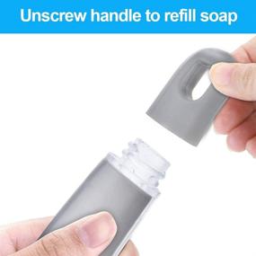 img 1 attached to 🧼 Dish Brush with Built-In Soap Dispenser: Perfect for Cleaning Dishes, Pots, Pans, and Kitchen Sinks