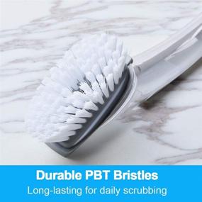 img 3 attached to 🧼 Dish Brush with Built-In Soap Dispenser: Perfect for Cleaning Dishes, Pots, Pans, and Kitchen Sinks