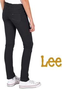 img 3 attached to Леггинсы LEE Super Soft и стильные из французского футера для девочек, с эластичным поясом, завязкой и 2 задними карманами.